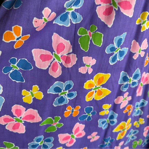 VTG 80s Retro NWT Light Purple Abstract Butterfly Print Skirt - Picture 4 of 8